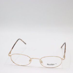 Gold Oval Thin Rim Vintage Deadstock Glasses Kenmark Destiny 47 19 135